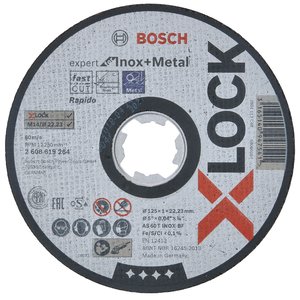 Disc taiere inox si metal, X-LOCK Expert, drept, 125x22.2x1.0 mm