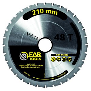 Disc placat pentru circular, 210 x 25.4mm, 48 dinti, pentru metale